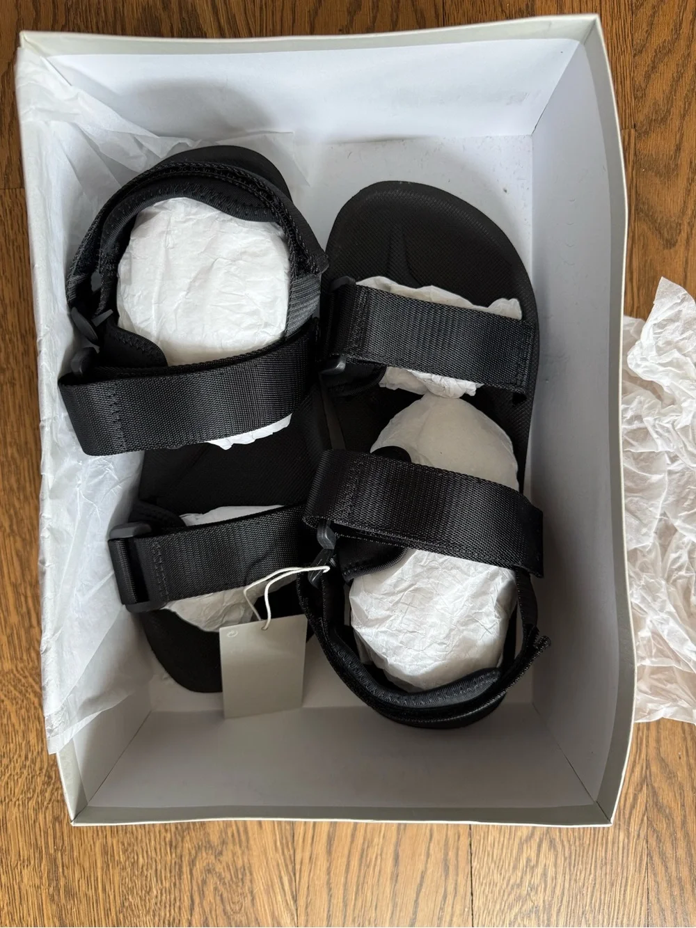 Men's COS Black Multi-Strap Sandals. NEW.